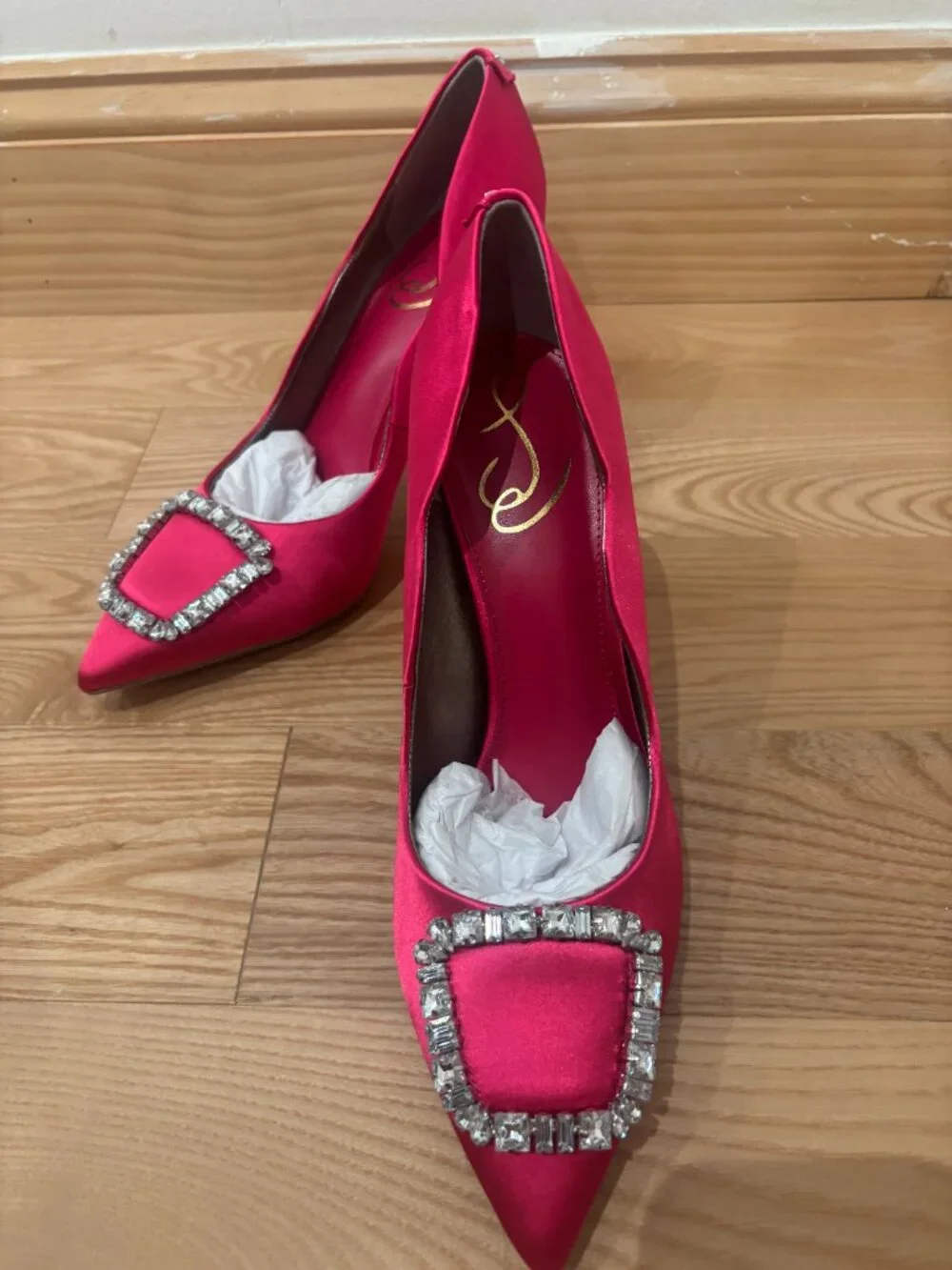 Sam Edelman Womens Harriett Satin Embellished Pumps | 8 1/2 - Picture 5 of 6